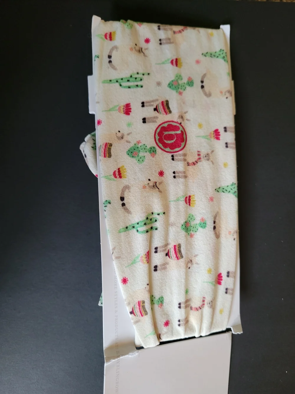 Baby Bling Cream Knot Headwrap with Holiday Motif